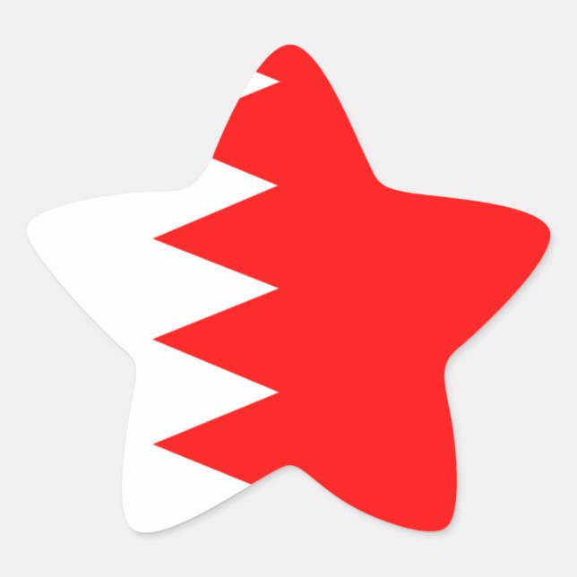 Landesflagge Bahrain Stern-Aufkleber (Vorderseite)