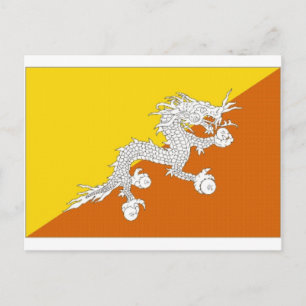 Landesflagge Bhutan Postkarte