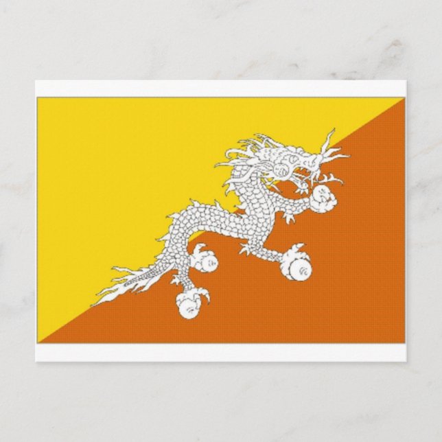 Landesflagge Bhutan Postkarte (Vorderseite)