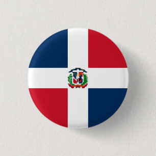 Landesflagge der Dominikanischen Republik Button