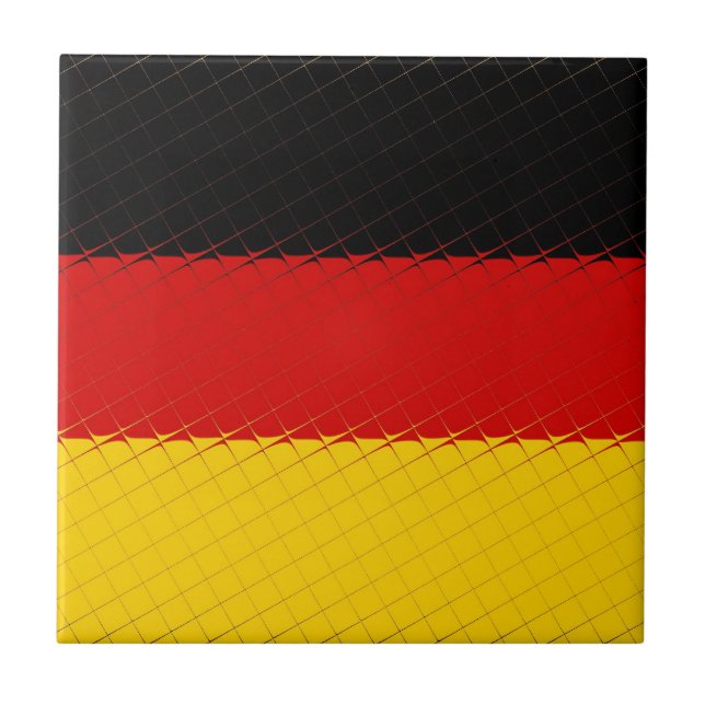 Landesflagge Deutschland Fliese (Vorderseite)