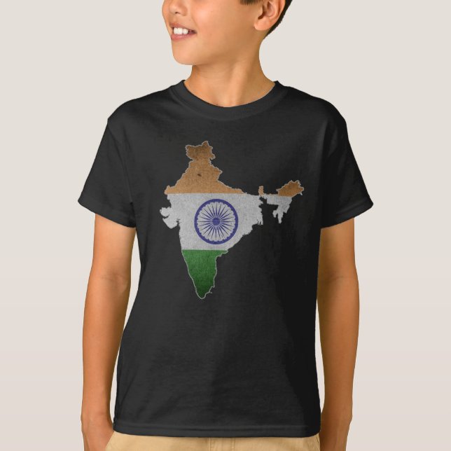 Landesflagge Indiens T-Shirt (Vorderseite)