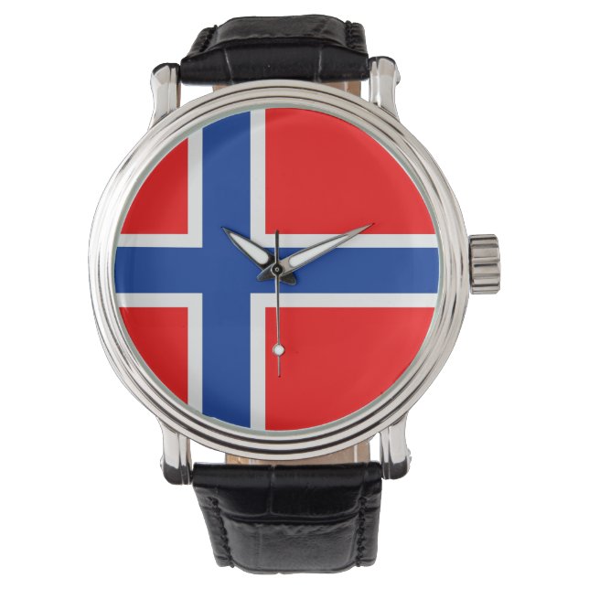 Landesflagge nordisch armbanduhr (Vorderseite)