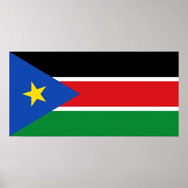 Landesflagge Südsudan Poster (Vorne)