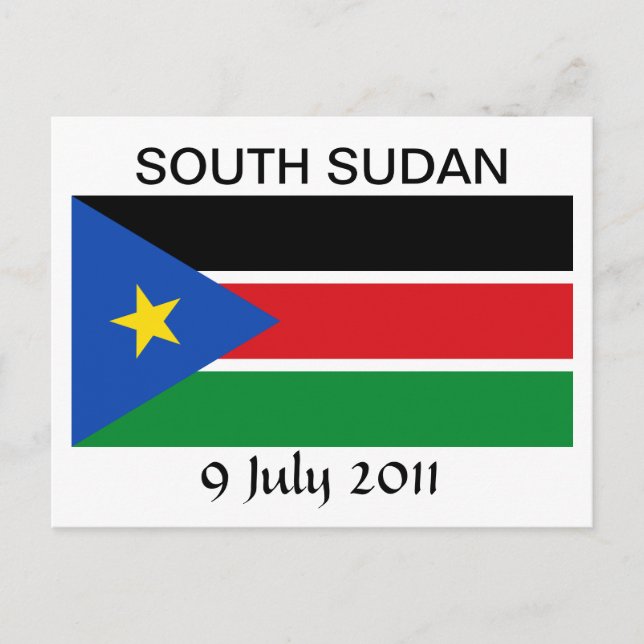 Landesflagge Südsudan Postkarte (Vorderseite)