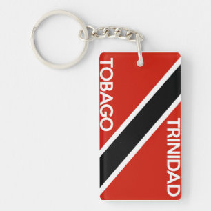 Landesflagge-Textname Trinidads Tobago Schlüsselanhänger