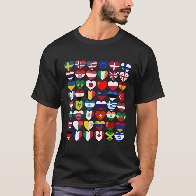 Landesflaggen der Welt T-Shirt (Vorderseite)