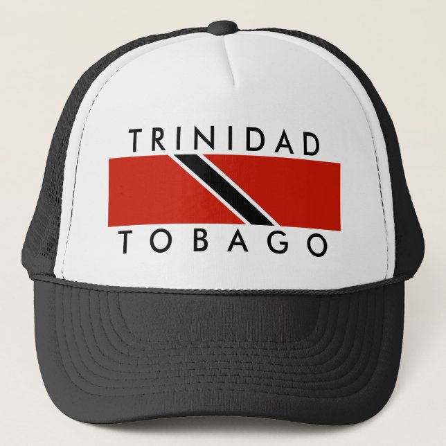 Landesflaggesymbol-Namentext Trinidads Tobago Truckerkappe (Vorderseite)