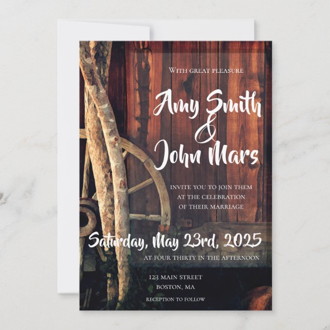 Landeshochzeit Einladung (Vorderseite)