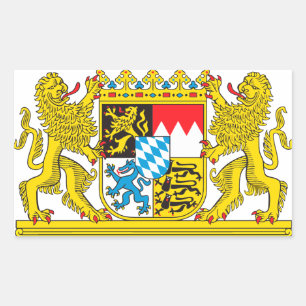 Landeswappen Bayer Rechteckiger Aufkleber