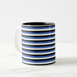 Landesymbollinien der Estonia-Flagge Zweifarbige Tasse