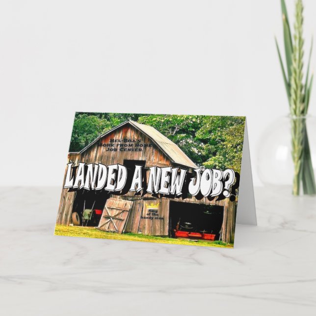 LANDETE einen JOB, Karte (Vorderseite)