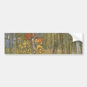 Landgarten mit Kruzifix (von Gustav Klimt) Autoaufkleber