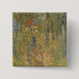 Landgarten mit Kruzifix (von Gustav Klimt) Button