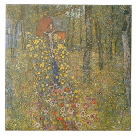 Landgarten mit Kruzifix (von Gustav Klimt) Fliese