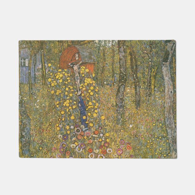 Landgarten mit Kruzifix (von Gustav Klimt) Fußmatte (Vorderseite)