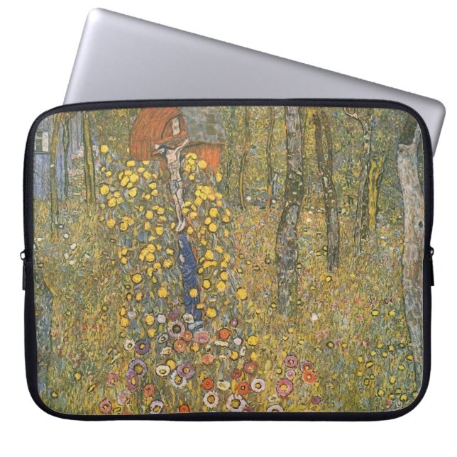Landgarten mit Kruzifix (von Gustav Klimt) Laptopschutzhülle (Vorderseite)