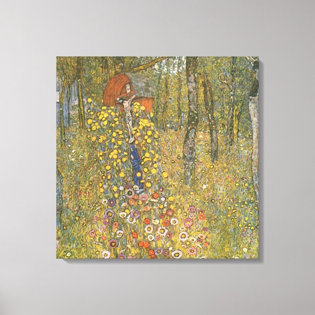 Landgarten mit Kruzifix (von Gustav Klimt) Leinwanddruck (Vorderseite)