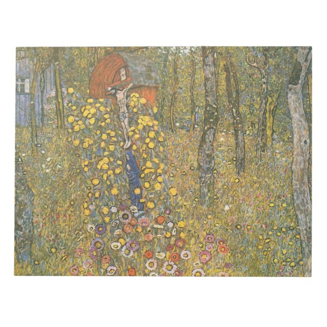 Landgarten mit Kruzifix (von Gustav Klimt) Notizblock (Vorderseite)