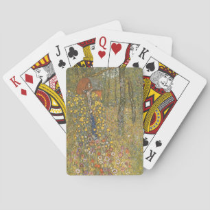 Landgarten mit Kruzifix (von Gustav Klimt) Spielkarten