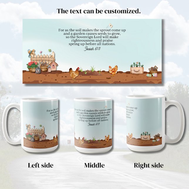 Landgarten-Segen Kaffeetasse (Country Garden mugs display of all sides.)