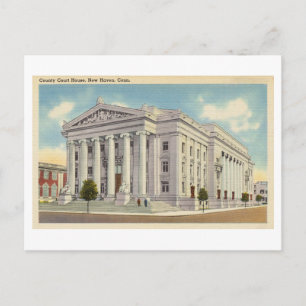 Landgericht in New Haven, Connecticut, Postkarte