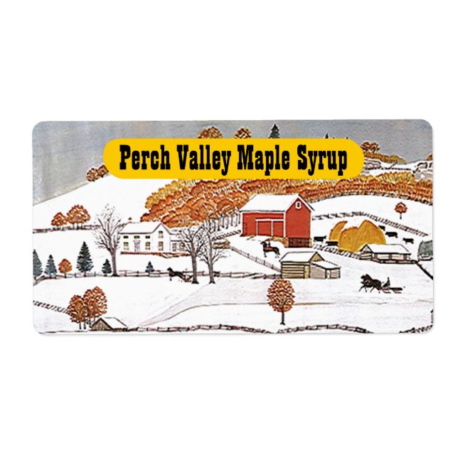 Landhaftes Pastoral Folklore Label Farm Produkt (Vorne)