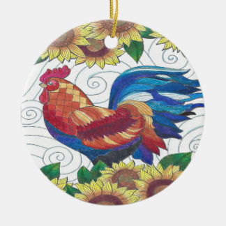 Landhahn Keramikornament