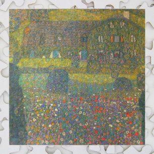 Landhaus am Attersee von Gustav Klimt Puzzle