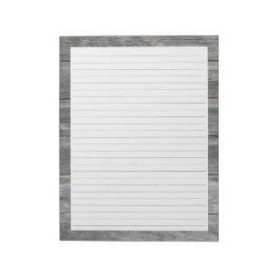 Landhaus-Barnwood-Rand-Design liniert Notizblock