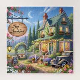 Landhaus Bed & Breakfast Garten im Vintage-Stil Puzzle