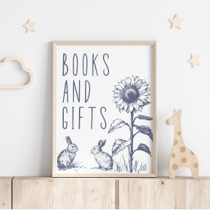 Landhaus Charme Baby Shower Bücher Geschenke Schil Poster