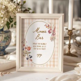 Landhaus-Fall-in-Liebe-Gingham-Mimosa-Bar Poster