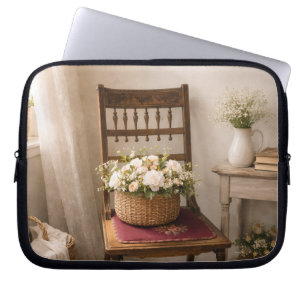Landhaus Französisch Stuhl Laptop-Hülle – Cottage  Laptopschutzhülle
