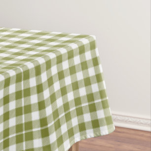 Landhaus grün kariert Gingham Rustikal Tischdecke