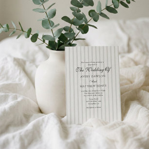 Landhaus-Hochzeit im Vintage-Stil mit gestreiftem  Einladung