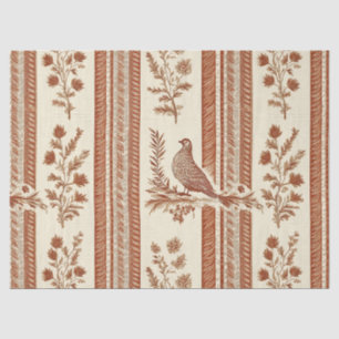 Landhaus-Hühner-Toile Terrakotta-Blumenmuster Seidenpapier