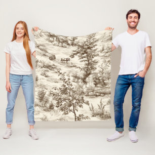 Landhaus-Kürbisernte-Ländliche Toile Fleecedecke