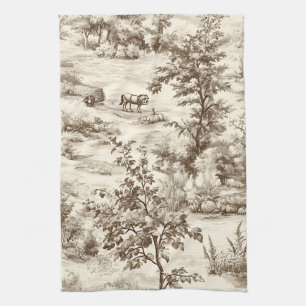 Landhaus-Kürbisernte-Ländliche Toile Geschirrtuch