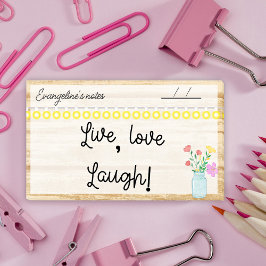 Landhaus, Lampen und Blume 10" x 6" Post-it Klebezettel