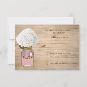 Landhaus-Masonglas Hydrangea RSVP Karte
