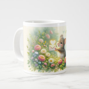 Landhaus-Maus-Liebesbrief-Wiese Jumbo-Tasse