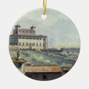 Landhaus Medici, Rom, c.1776 (Öl auf Papier) Keramik Ornament