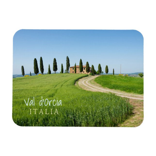 Landhaus mit Zypressen in der Toskana Magnet (Horizontal)