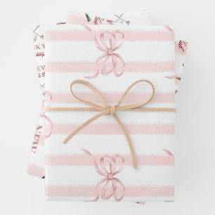 Landhaus-Rosa-Neuling-in-der-Club-Girl-Golf-Baby-S Geschenkpapier Set