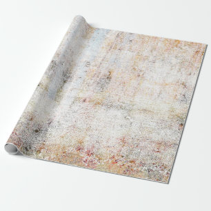 Landhaus-Rostoptik Vintage Weiß Beige Textur Geschenkpapier