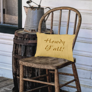 Landhaus-Stil Braun Creme Personalisierte Veranda Dekokissen