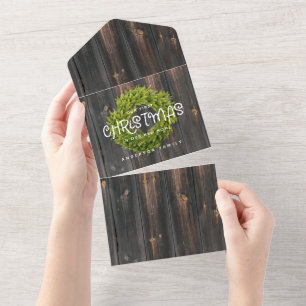 Landhaus-Stil Holz Erste Weihnachten Neue Heimat K All In One Einladung