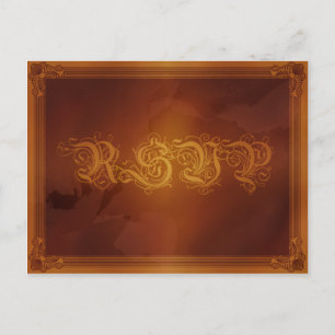 Landhaus-Stil reiche braune RSVP-Postkarte Einladungspostkarte
