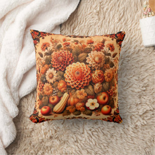 Landhaus-Stil Vintage Rustikal Herbst Orange Farbe Kissen